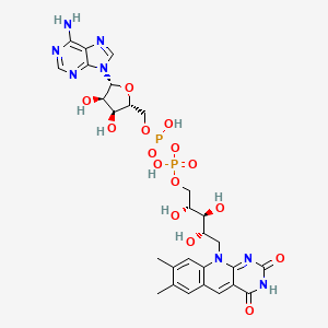 molecular formula C28H34N8O15P2 B1664549 1-脱氮-黄素腺嘌呤二核苷酸（FAD） CAS No. 57818-88-9