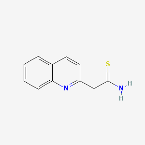 molecular formula C11H8N2OS B1664576 2-Quinolineethanethioamide CAS No. 30821-04-6