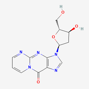 molecular formula C13H13N5O4 B1664582 3-[(2S,4S,5R)-4-羟基-5-(羟甲基)氧杂环-2-基]嘧啶并[1,2-a]嘌呤-10-酮 CAS No. 87171-83-3