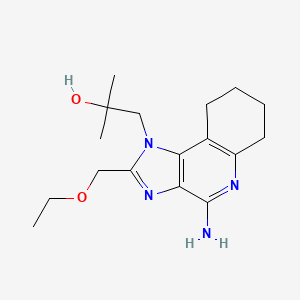 molecular formula C17H26N4O2 B1664603 1-(4-Amino-2-(ethoxymethyl)-6,7,8,9-tetrahydro-1H-imidazo[4,5-c]quinolin-1-yl)-2-methylpropan-2-ol CAS No. 162397-26-4