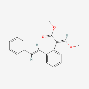 molecular formula C19H18O3 B1664606 Methyl (2Z)-3-methoxy-2-{2-[(E)-2-phenylvinyl]phenyl}acrylate CAS No. 103455-29-4