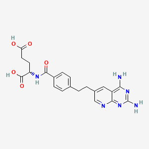 molecular formula C21H22N6O5 B1664630 5,10-二脱氮氨蝶呤 CAS No. 95674-53-6