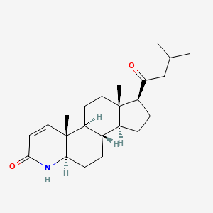 molecular formula C23H35NO2 B1664640 (5alpha)-23-Methyl-4-aza-21-norchol-1-ene-3,20-dione CAS No. 103497-68-3