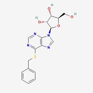 molecular formula C17H18N4O4S B1664679 (2R,3R,4S,5R)-2-(6-苄基硫代嘌呤-9-基)-5-(羟甲基)氧戊糖-3,4-二醇 CAS No. 6165-03-0