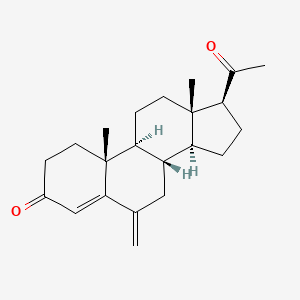 molecular formula C22H30O2 B1664689 6-甲烯基-4-孕烯-3,20-二酮 CAS No. 19457-57-9