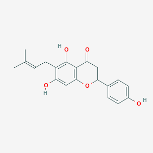 molecular formula C20H20O5 B1664696 (S)-4',5,7-Trihydroxy-6-prenylflavanone CAS No. 68682-01-9
