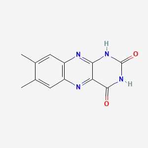 molecular formula C12H10N4O2 B1664701 Lumichrome CAS No. 1086-80-2