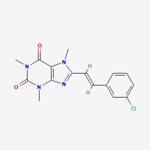 molecular formula C16H15ClN4O2 B1664707 8-[2-(3-chlorophenyl)ethenyl]-1,3,7-trimethylpurine-2,6-dione CAS No. 148589-13-3