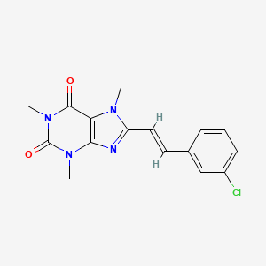 molecular formula C16H15ClN4O2 B1664707 8-(3-氯苯乙烯基)咖啡因 CAS No. 148589-13-3