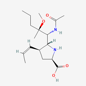 D-Proline, 5-((1R,2S)-1-(acetylamino)-2-methoxy-2-methylpentyl)-4-(1Z)-1-propenyl-, (4S,5R)-
