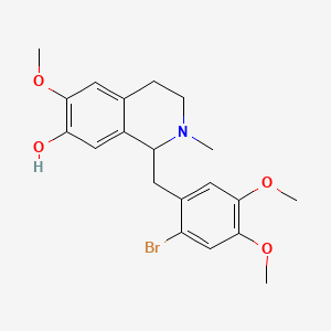 molecular formula C20H24BrNO4 B1664742 1-(2-Bromo-4,5-dimethoxybenzyl)-7-hydroxy-6-methoxy-2-methyl-1,2,3,4-tetrahydroisoquinoline CAS No. 58939-37-0