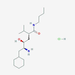 molecular formula C19H39ClN2O2 B1664743 2-(3-Benzyl-4-N-(4-methylpiperazin-1-yl-carbonyl)-2-ketopiperazin-1-yl)hexanoic acid amide CAS No. 142928-23-2
