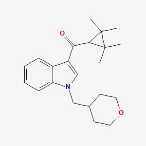 molecular formula C22H29NO2 B1664752 (1-((Tetrahydro-2H-pyran-4-yl)methyl)-1H-indol-3-yl)(2,2,3,3-tetramethylcyclopropyl)methanone CAS No. 895155-57-4