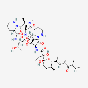 molecular formula C47H76N8O14 B1664753 Antibiotic A 83586C CAS No. 116364-81-9