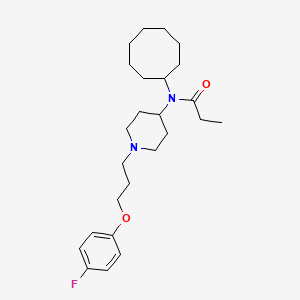 Propanamide, N-cyclooctyl-N-(1-(3-(4-fluorophenoxy)propyl)-4-piperidinyl)-