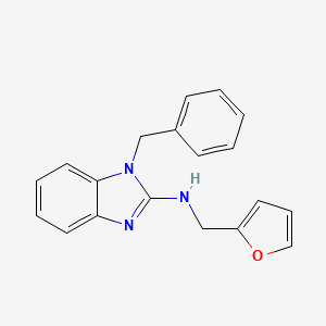 molecular formula C19H17N3O B1664771 1-benzyl-N-(furan-2-ylmethyl)-1H-benzimidazol-2-amine CAS No. 831234-13-0