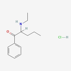 molecular formula C13H20ClNO B1664796 Valerophenone, 2-ethylamino-, hydrochloride CAS No. 18268-16-1