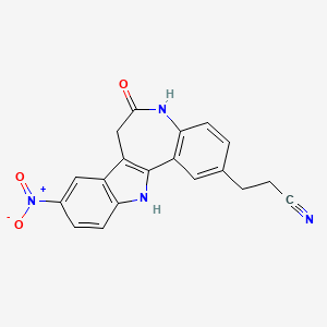 molecular formula C19H14N4O3 B1664802 2-Cyanoethylalsterpaullone 