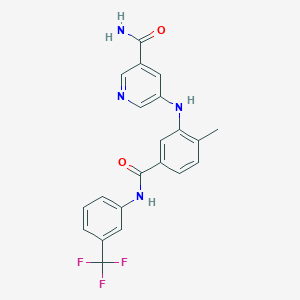 molecular formula C21H17F3N4O2 B1664809 ALW-II-49-7 