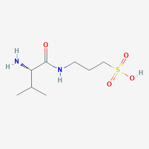 molecular formula C8H18N2O4S B1664813 1-Propanesulfonic acid, 3-(((2S)-2-amino-3-methyl-1-oxobutyl)amino)- CAS No. 1034190-08-3
