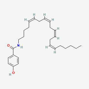 molecular formula C27H39NO2 B1664816 4-Hydroxy-N-(icosa-5,8,11,14-tetraen-1-YL)benzamide CAS No. 251908-92-6