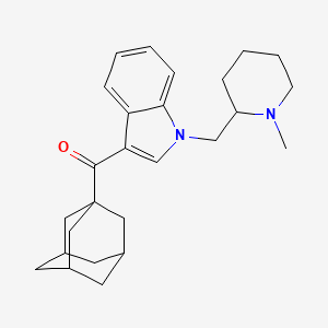 molecular formula C26H34N2O B1664818 金刚烷-1-基(1-((1-甲基哌啶-2-基)甲基)-1H-吲哚-3-基)甲酮 CAS No. 335160-66-2