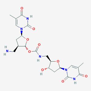 molecular formula C21H28N6O9 B166485 Thymidylylacetamido-(3'(O)-5'(C))-5'-deoxythymidine CAS No. 132247-55-3