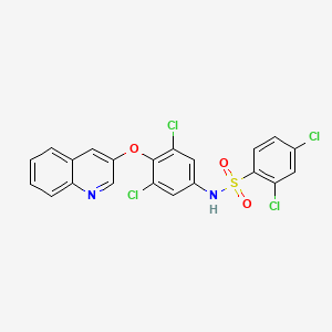 molecular formula C21H12Cl4N2O3S B1664859 AMG131 CAS No. 315224-26-1