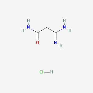 molecular formula C3H8ClN3O B1664863 Amidinomalonamide hydrochloride CAS No. 34570-17-7
