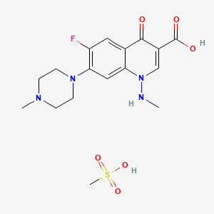 molecular formula C17H23FN4O6S B1664872 米氟沙星甲磺酸盐 CAS No. 88036-80-0