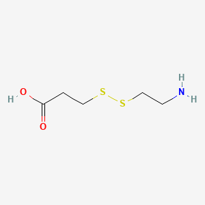molecular formula C5H11NO2S2 B1664882 Aminoethyl-SS-propionic acid CAS No. 15579-00-7