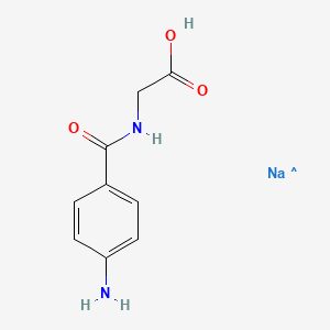 molecular formula C9H10N2NaO3 B1664884 Aminohippurate sodium CAS No. 94-16-6