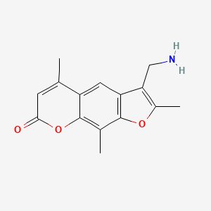molecular formula C15H15NO3 B1664890 3-(Aminomethyl)-2,5,9-trimethyl-7H-furo[3,2-g]chromen-7-one CAS No. 64358-50-5