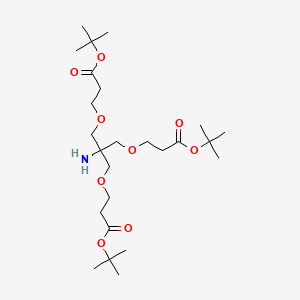 molecular formula C25H47NO9 B1664906 Tris[[2-(tert-butoxycarbonyl)ethoxy]methyl]methylamine CAS No. 175724-30-8
