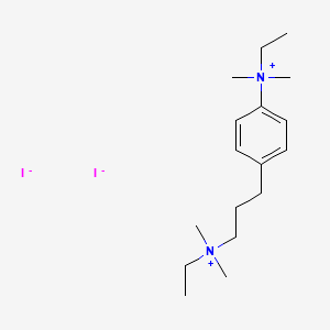 molecular formula C17H32I2N2 B1664914 ethyl-[3-[4-[ethyl(dimethyl)azaniumyl]phenyl]propyl]-dimethylazanium;diiodide CAS No. 63981-95-3