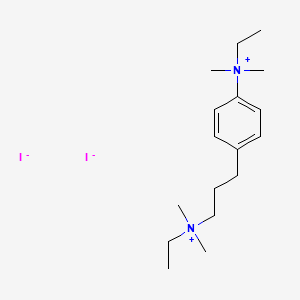 molecular formula C17H32I2N2 B1664914 AMMONIUM, (3-(p-ETHYLDIMETHYLAMMONIOPHENYL)PROPYL)ETHYLDIMETHYL-, DIIODIDE CAS No. 63981-95-3