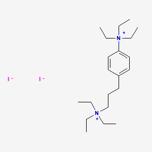 B1664915 AMMONIUM, (3-(p-TRIETHYLAMMONIOPHENYL)PROPYL)TRIETHYL-, DIIODIDE CAS No. 63951-16-6