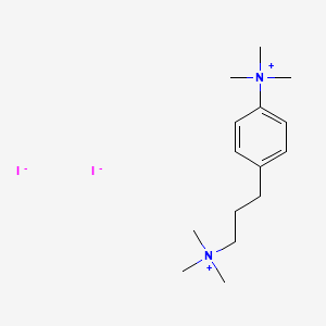 molecular formula C15H28I2N2 B1664916 AMMONIUM, (3-(p-TRIMETHYLAMMONIOPHENYL)PROPYL)TRIMETHYL-, DIIODIDE CAS No. 63951-23-5