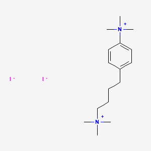 molecular formula C16H30I2N2 B1664918 trimethyl-[4-[4-(trimethylazaniumyl)butyl]phenyl]azanium;diiodide CAS No. 63951-20-2