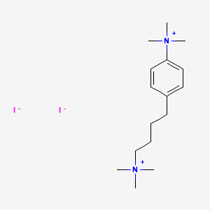 molecular formula C16H30I2N2 B1664918 AMMONIUM, (4-(p-TRIMETHYLAMMONIOPHENYL)BUTYL)TRIMETHYL-, DIIODIDE CAS No. 63951-20-2