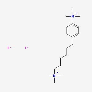 molecular formula C18H34I2N2 B1664920 trimethyl-[4-[6-(trimethylazaniumyl)hexyl]phenyl]azanium;diiodide CAS No. 63951-21-3