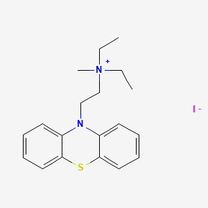 molecular formula C19H25IN2S B1664922 Ammonium, diethylmethyl(2-(10-phenothiazinyl)ethyl)-, iodide CAS No. 77967-09-0