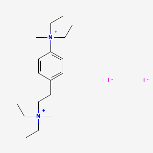 molecular formula C18H34I2N2 B1664927 AMMONIUM, ((p-DIETHYLMETHYLAMMONIO)PHENETHYL)DIETHYLMETHYL-, DIIODIDE CAS No. 63977-59-3