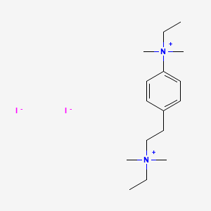 molecular formula C16H30I2N2 B1664928 AMMONIUM, ((p-ETHYLDIMETHYLAMMONIO)PHENETHYL)ETHYLDIMETHYL-, DIIODIDE CAS No. 63982-30-9