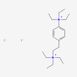 molecular formula C20H38I2N2 B1664930 triethyl-[4-[2-(triethylazaniumyl)ethyl]phenyl]azanium;diiodide CAS No. 63951-43-9