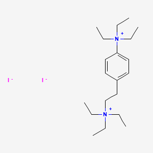 molecular formula C20H38I2N2 B1664930 铵，((对三乙铵基)苯乙基)三乙基-，二碘化物 CAS No. 63951-43-9