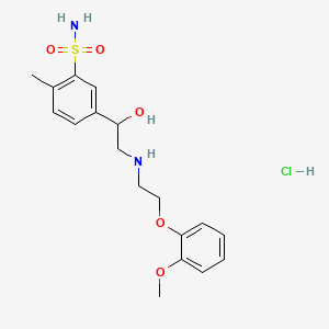 molecular formula C18H25ClN2O5S B1664933 Amosulalol hydrochloride CAS No. 93633-92-2