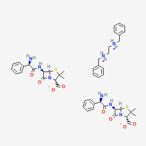 molecular formula C48H58N8O8S2 B1664944 氨苄西林 N,N'-二苄基乙二胺盐 CAS No. 33276-75-4