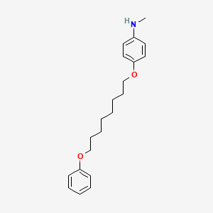 molecular formula C21H29NO2 B1664955 苯胺，N-甲基-对-(8-苯氧辛基氧基)- CAS No. 102759-19-3