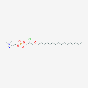 molecular formula C24H51ClNO5P B166496 (2-Chloro-3-hexadecoxypropyl) 2-(trimethylazaniumyl)ethyl phosphate CAS No. 131024-84-5